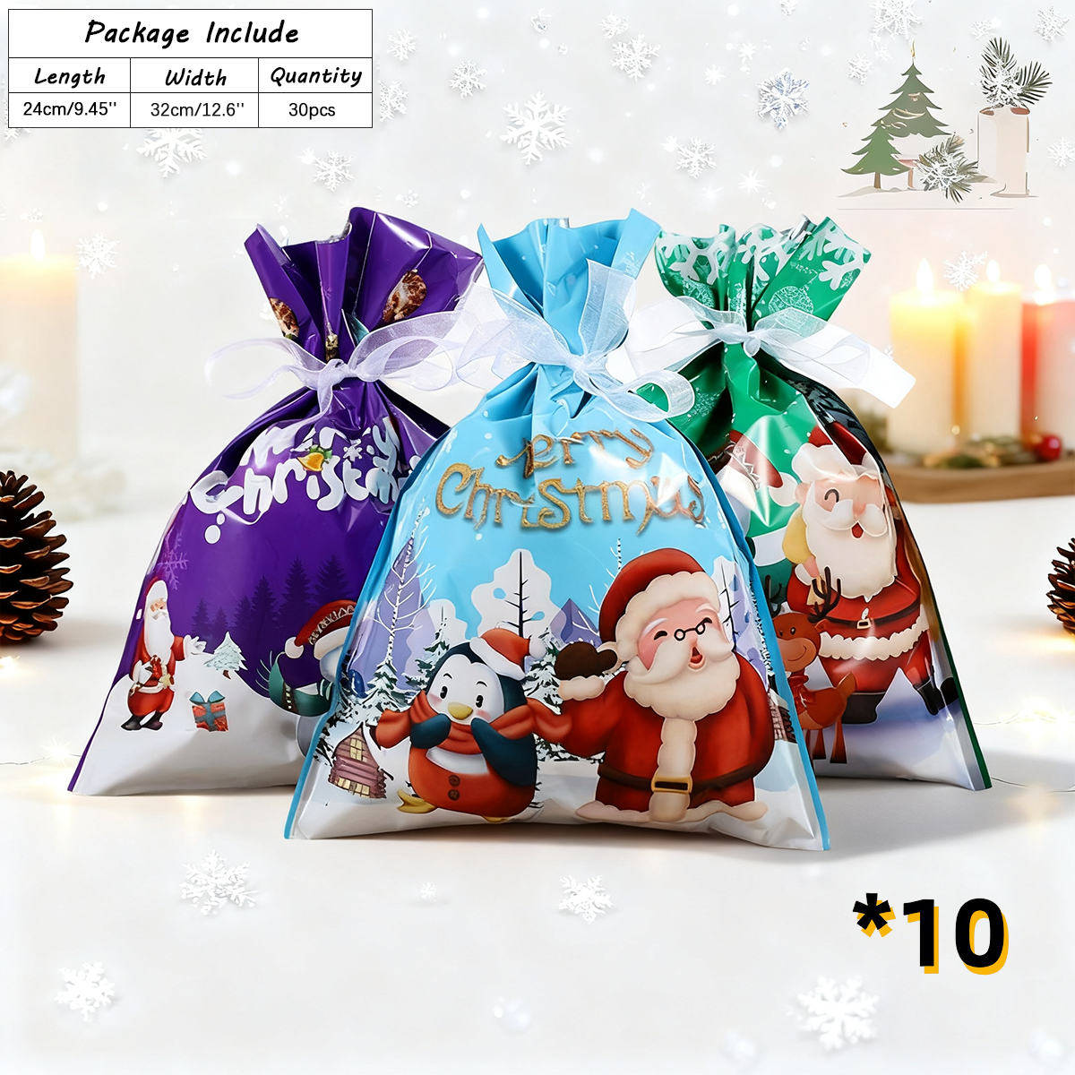 Set D (30pcs: 10 pcs per style)